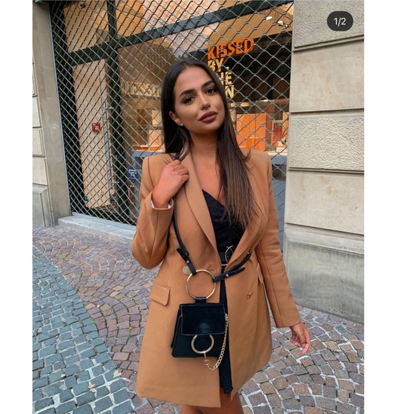 BLOGGERS FAV ZARA NWT LONG BLAZER - Picture 3 of 16